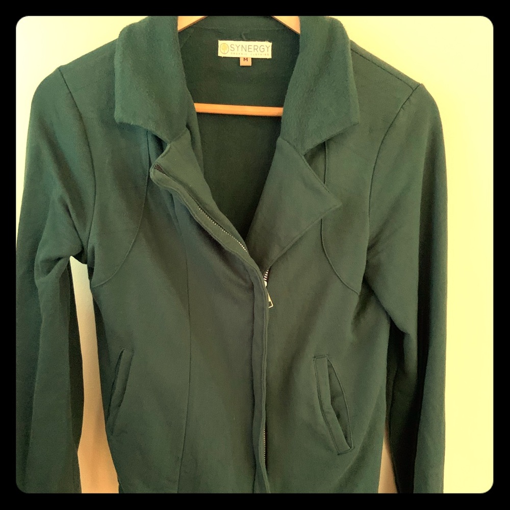 Soft cotton motorcycle sweat jacket
